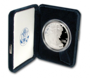 1 Oz. Proof American Silver Eagle Coin - In Display Case