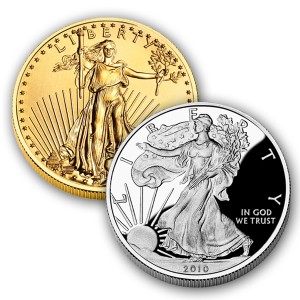 gold and silver coins