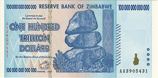 large denomination bills, zim dollars, zimbabwe currency, zimbabwe inflation