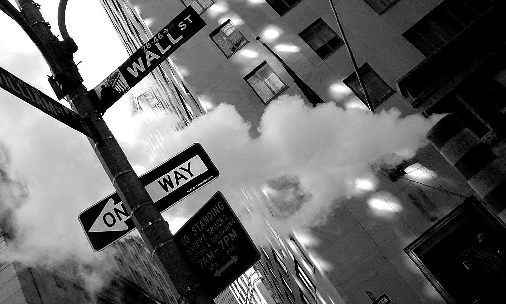 wall street sign, wall street, new york city