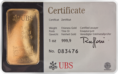 gold investment certificate