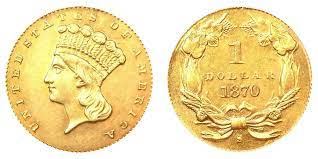1870s Indian Princess Head Gold